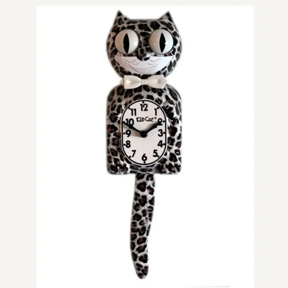 Exotic Pet Collection Persian Leopard Kit-Cat Klock clock Furry - Picture 1 of 1